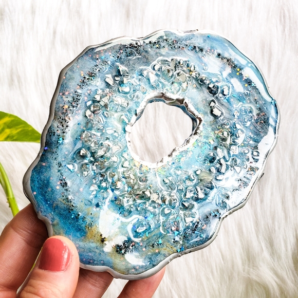 Handmade by Lunaries Other - Candle Coaster, Resin Geode, Home Decor